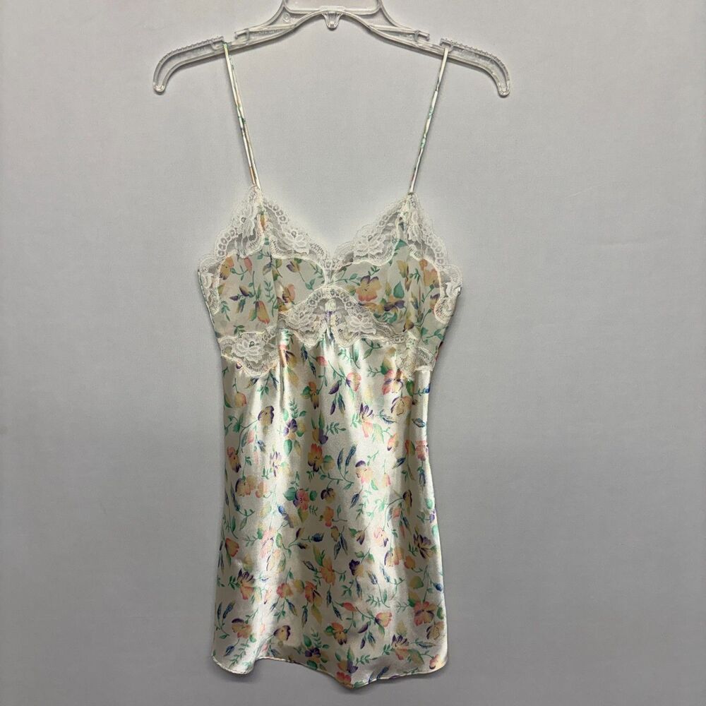 Vintage Victoria's Secret Gold Label Mini Slip Dress Nightgown Sz Small D133 20